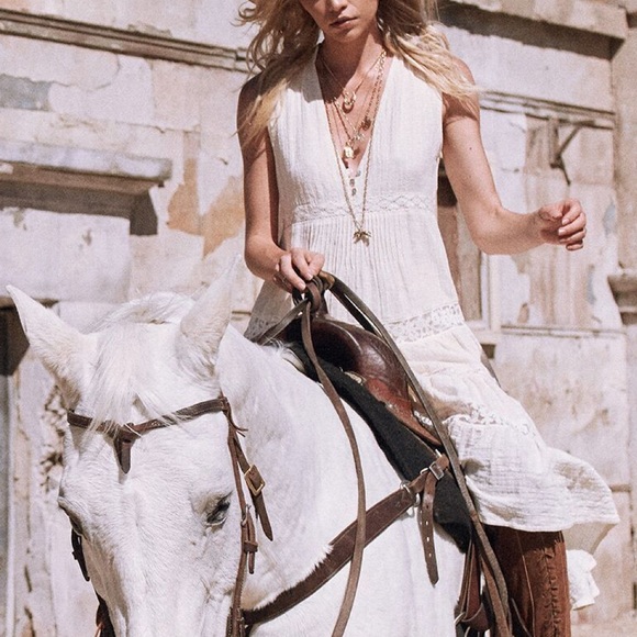 Spell Doe Eyed Midi Dress in Cream - Picture 11 of 16